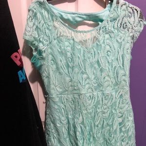 Mint Green Lace Dress